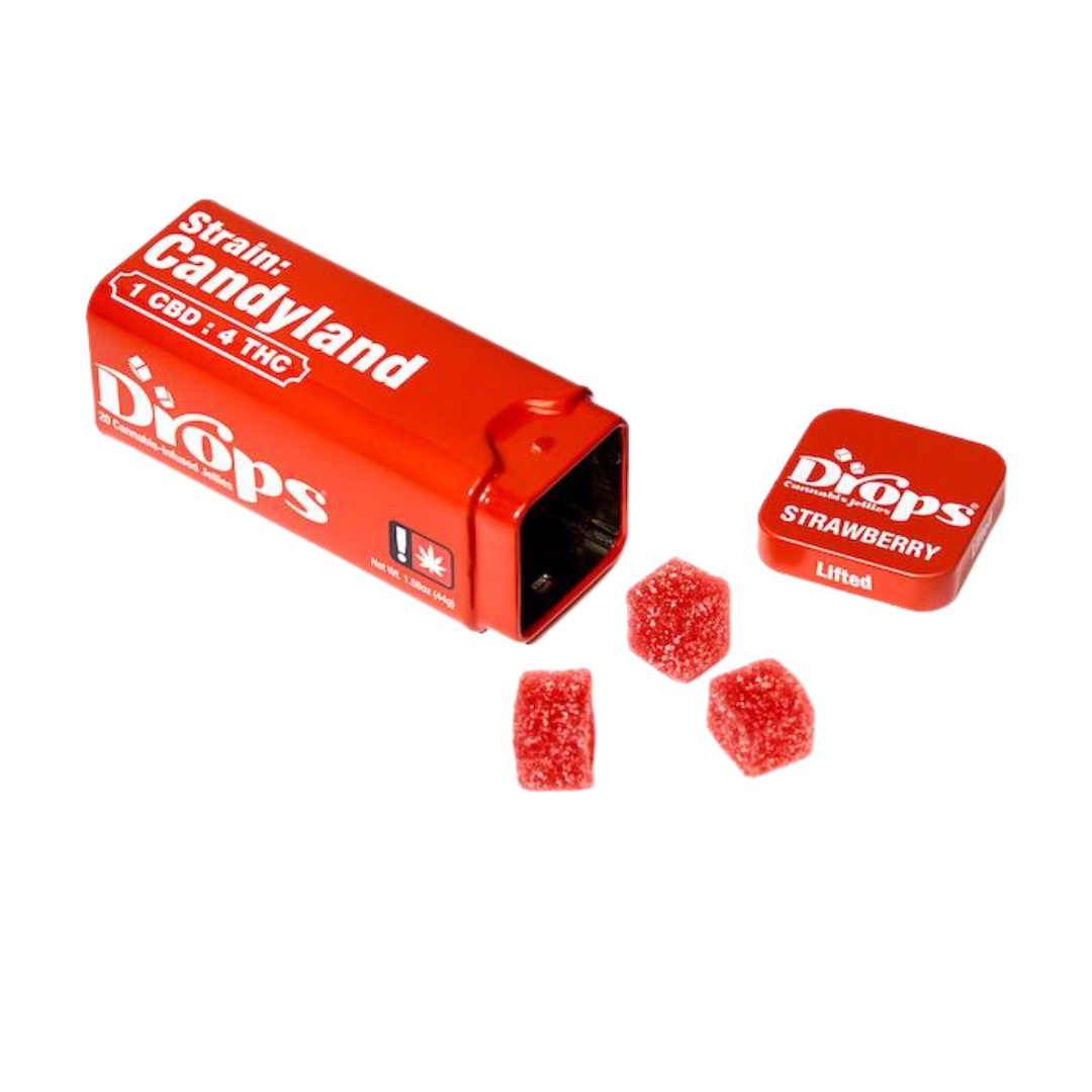 Photograph of product: (Rec) 100MG : CBD Strawberry Gummies - Drops