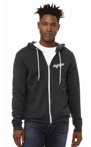 Photograph of product: Hoodie | Nightjar Logo Full-Zip (Black)