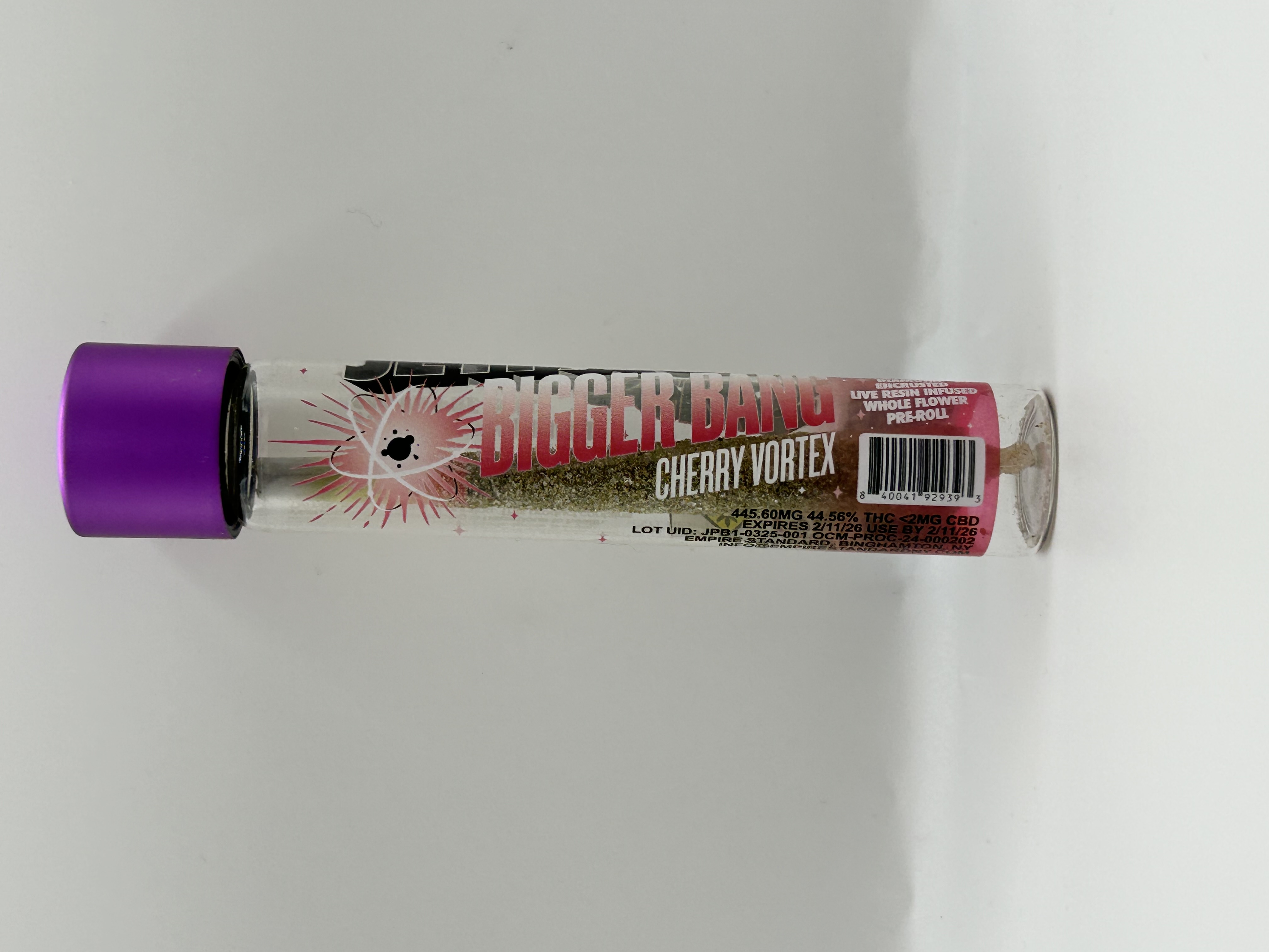 Photograph of product: Jetpacks | Cherry Vortex | Live Resin Infused Preroll