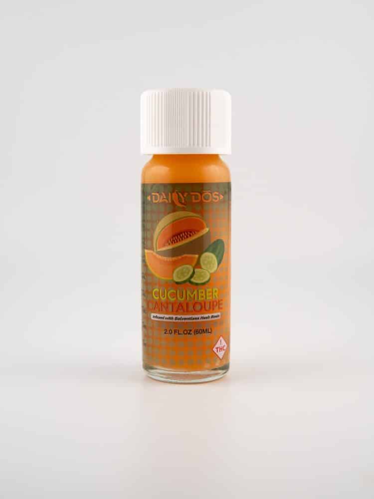 Photograph of product: Daily Dos - Cucumber Cantaloupe Rosin Infused Drink - 100mg