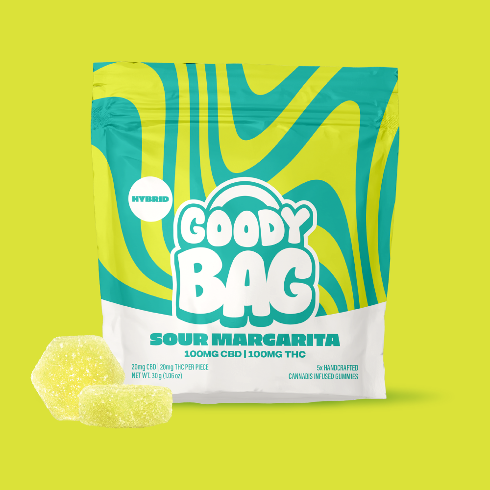 Photograph of product: Goody Bag | Sour Margarita Gummies | 100mg 5pk
