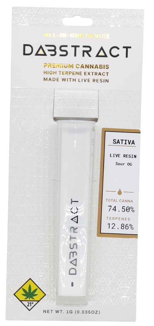 Photograph of product: Dabstract VAPE Sour OG Disp 1g