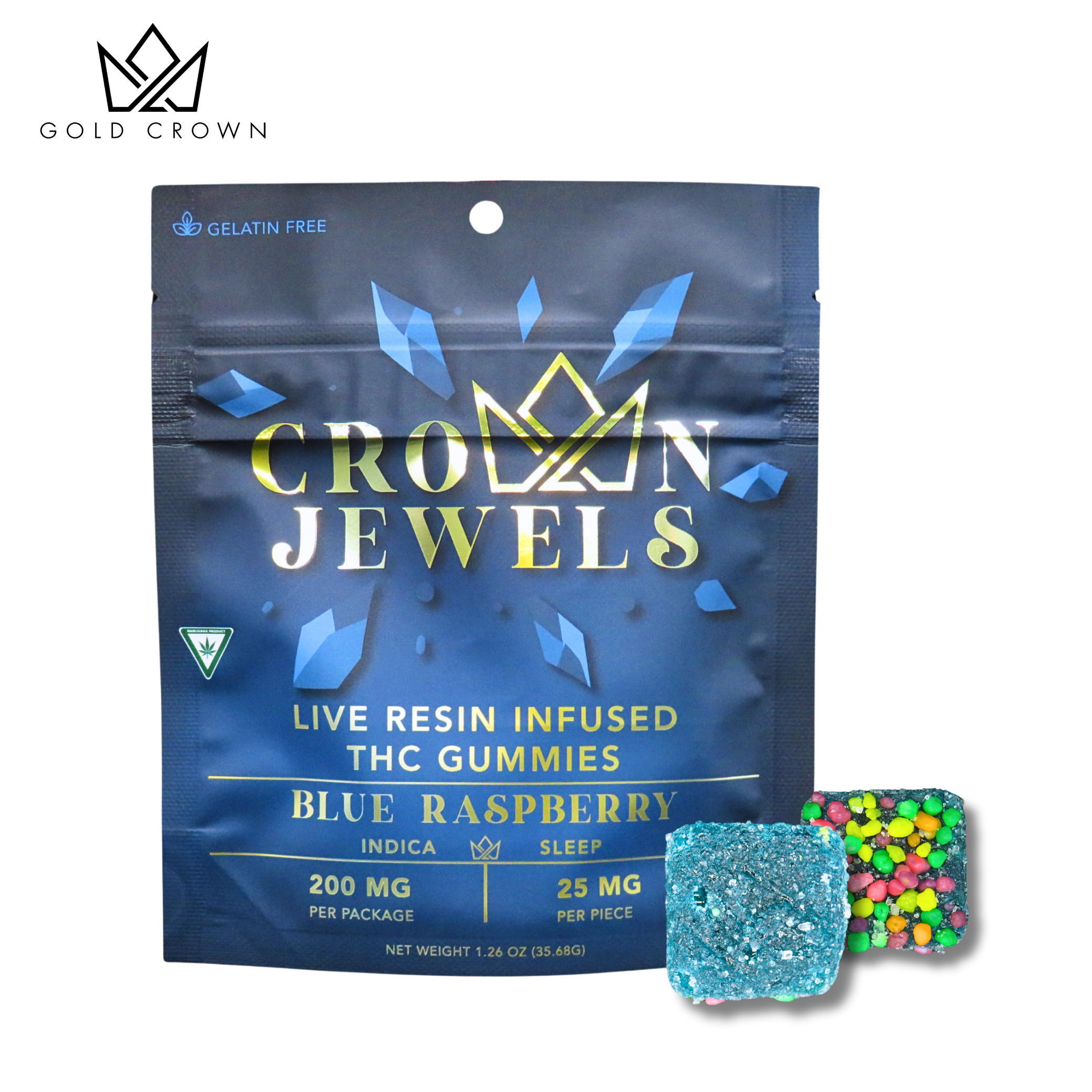 Photograph of product: Crown Jewels 200mg - Blue Raspberry | 25mg each