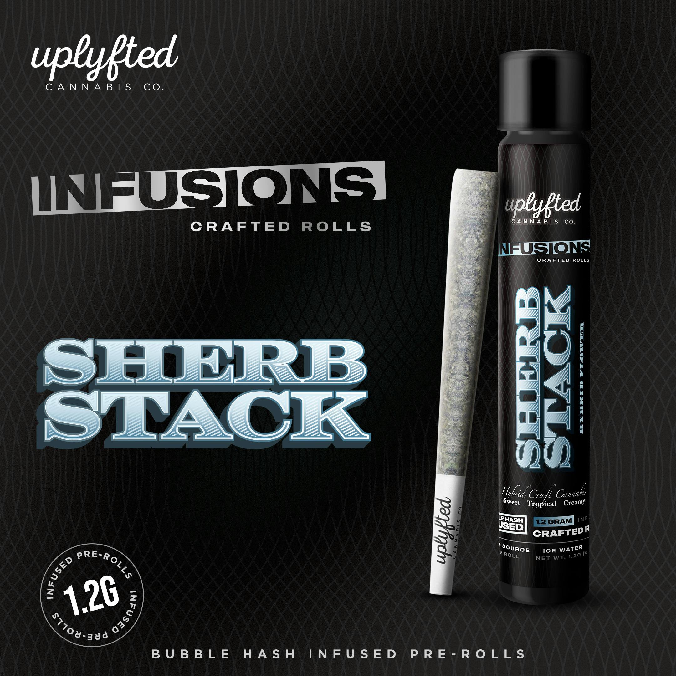 Photograph of product: AU Uplyfted: Sherbstack Bubble au chocolat Infused Preroll