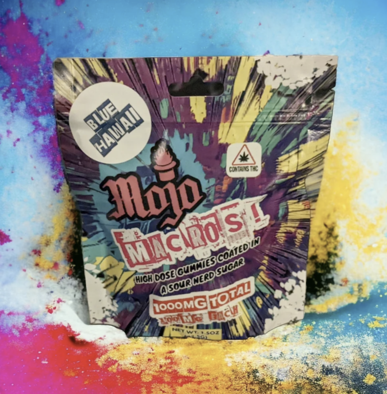 Photograph of product: Gummies. Blue Hawaiian. . Mojo