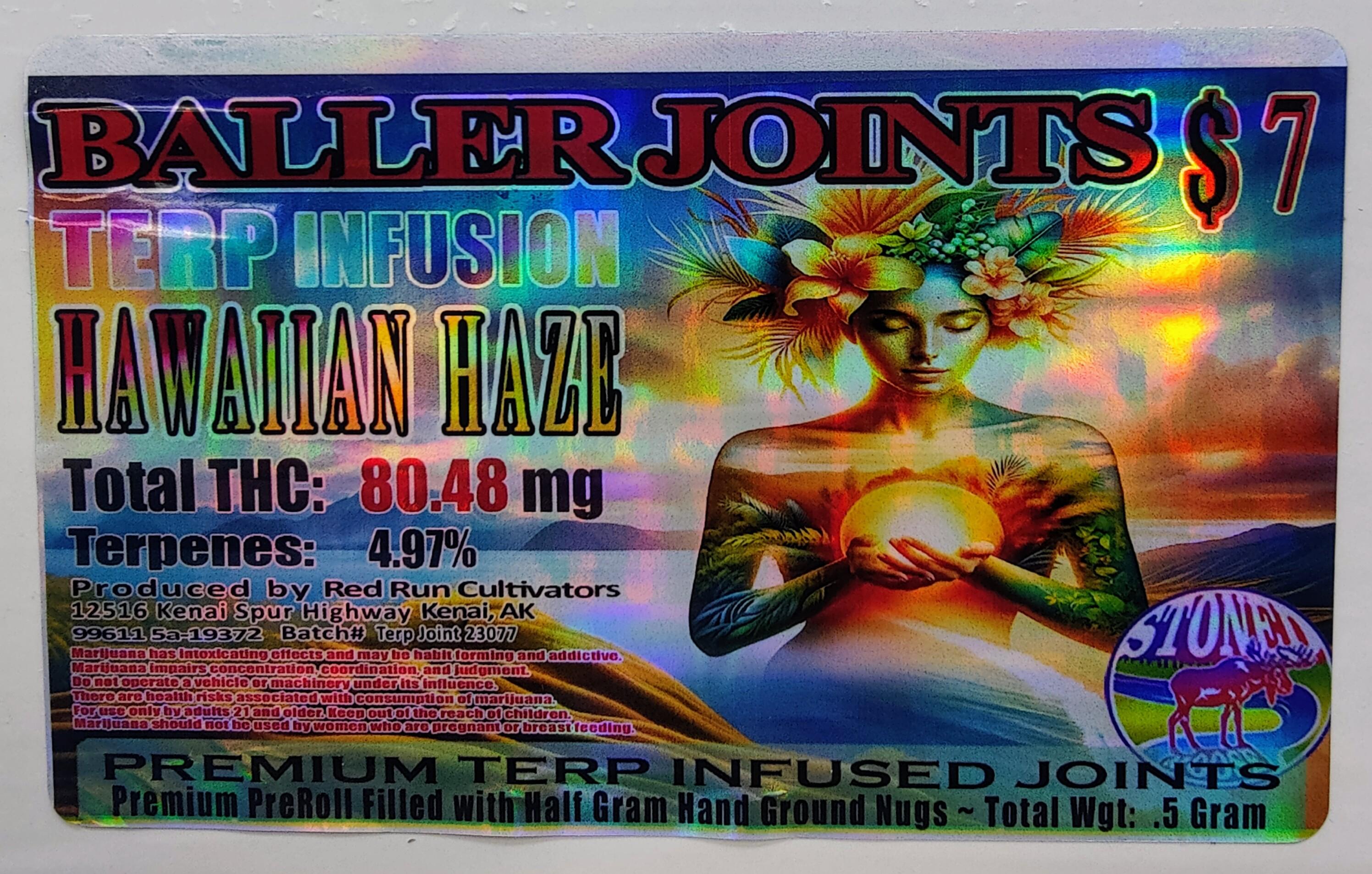 Photograph of product: Hawaiian Haze Terp Pre Roll