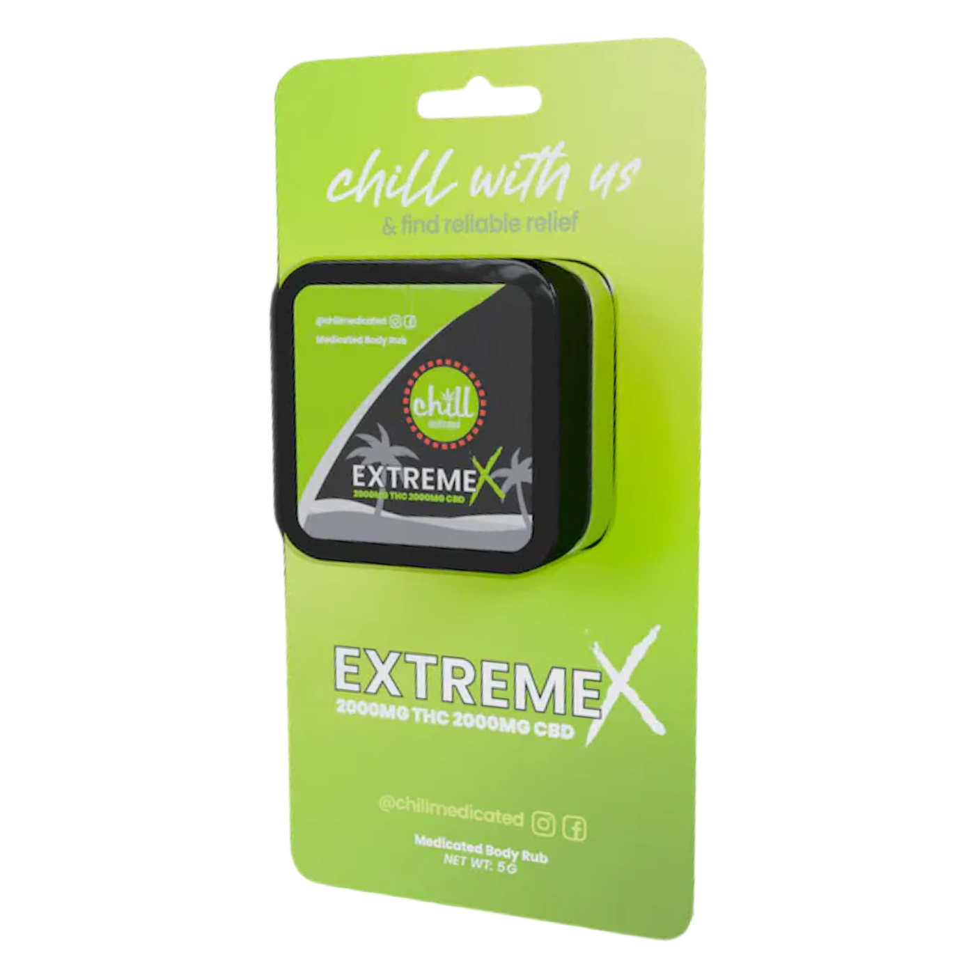 Photograph of product: Chill Medicated Extreme X Body Rub On The Go 150mg TH-oui | 150mg CBD