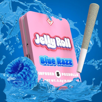 Photograph of product: Jelly Roll | 5pk 0.7g Infused Pre-Roll | Blue Razz