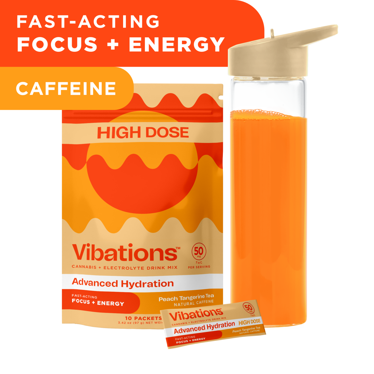 Photograph of product: Drink Mix | Peach Tangerine | 10pk | 50mg
