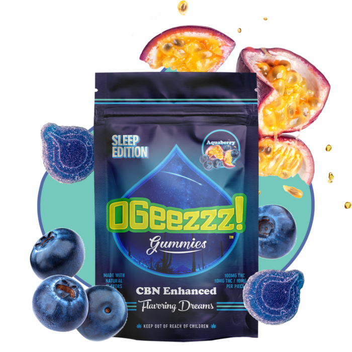Photograph of product: OGeez! Sleep Edition Aquaberry 2:1 (10pk) 100 mg