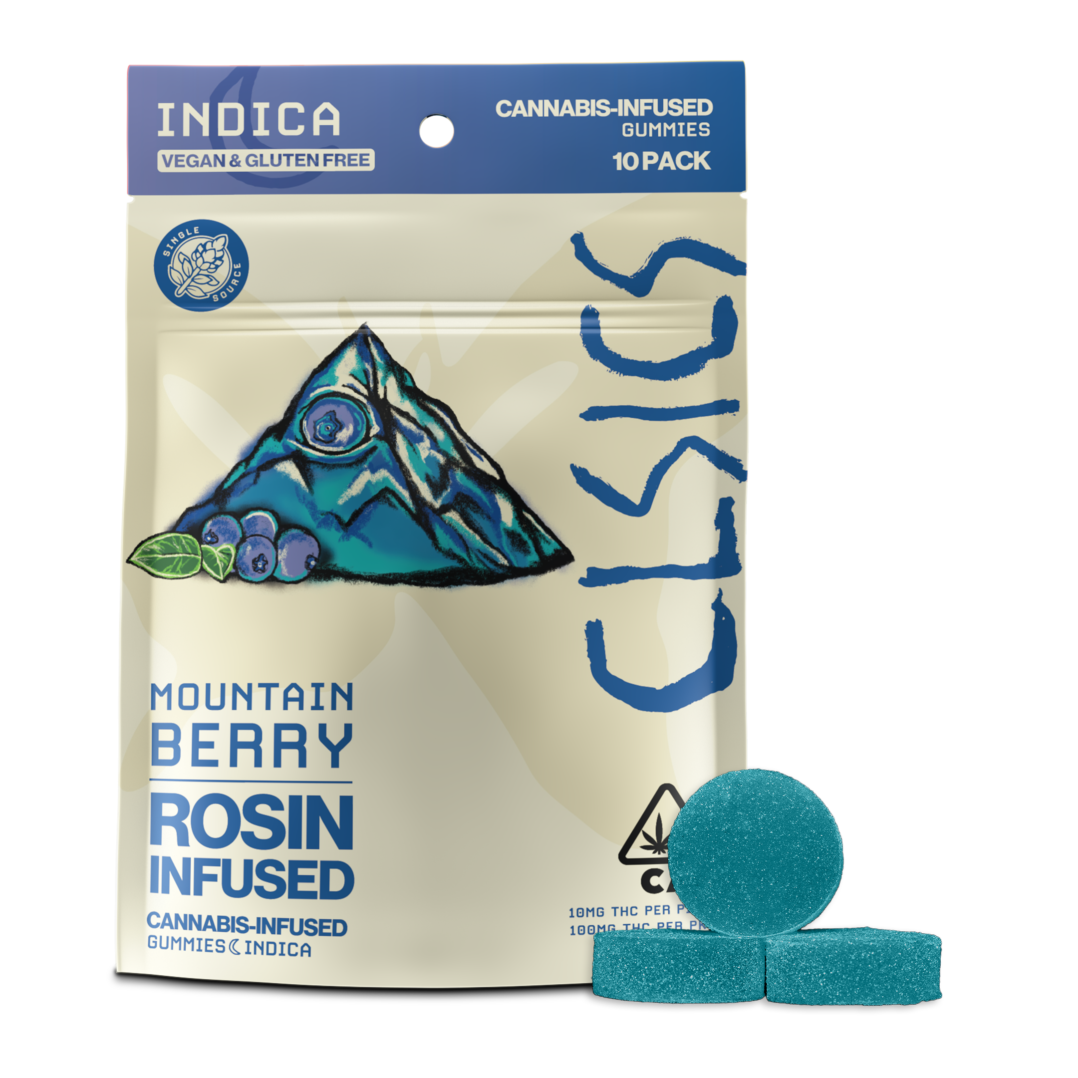 Photograph of product: Clsics | Mountain Berry Rosin Gummies 10 Pack | 100mg