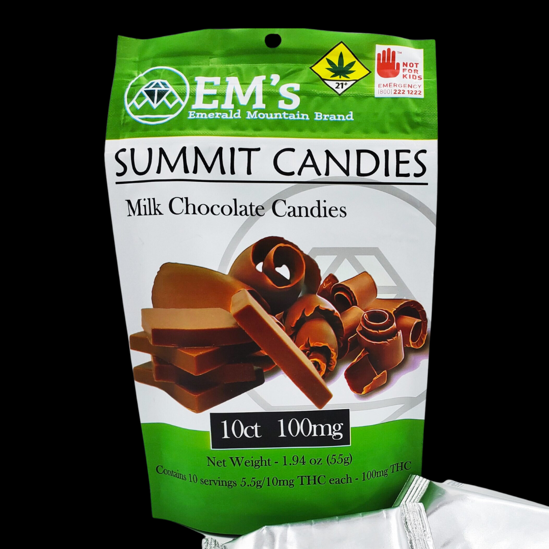 Photograph of product: Milk Chocolate 100mg Edible Emerald Mountain