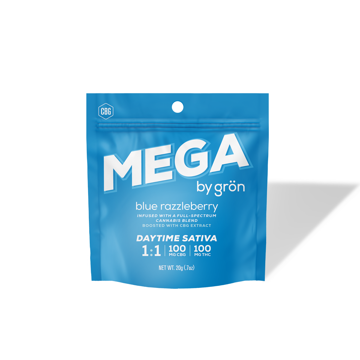 Photograph of product: Gron | Blue Razzleberry MEGA | 1:1 | 100mg