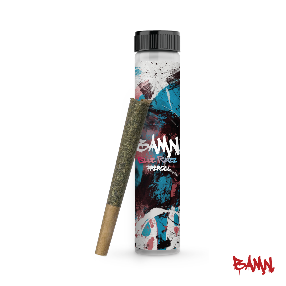Photograph of product: Bamn - Blue Razz Infused Pre-Roll 1.25g