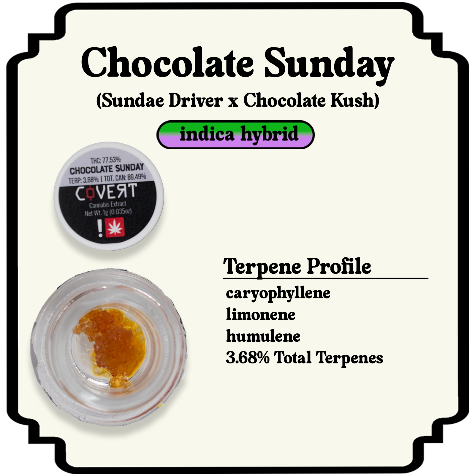 Photograph of product: Chocolate Sunday Rocks n Sauce Extract | 1g