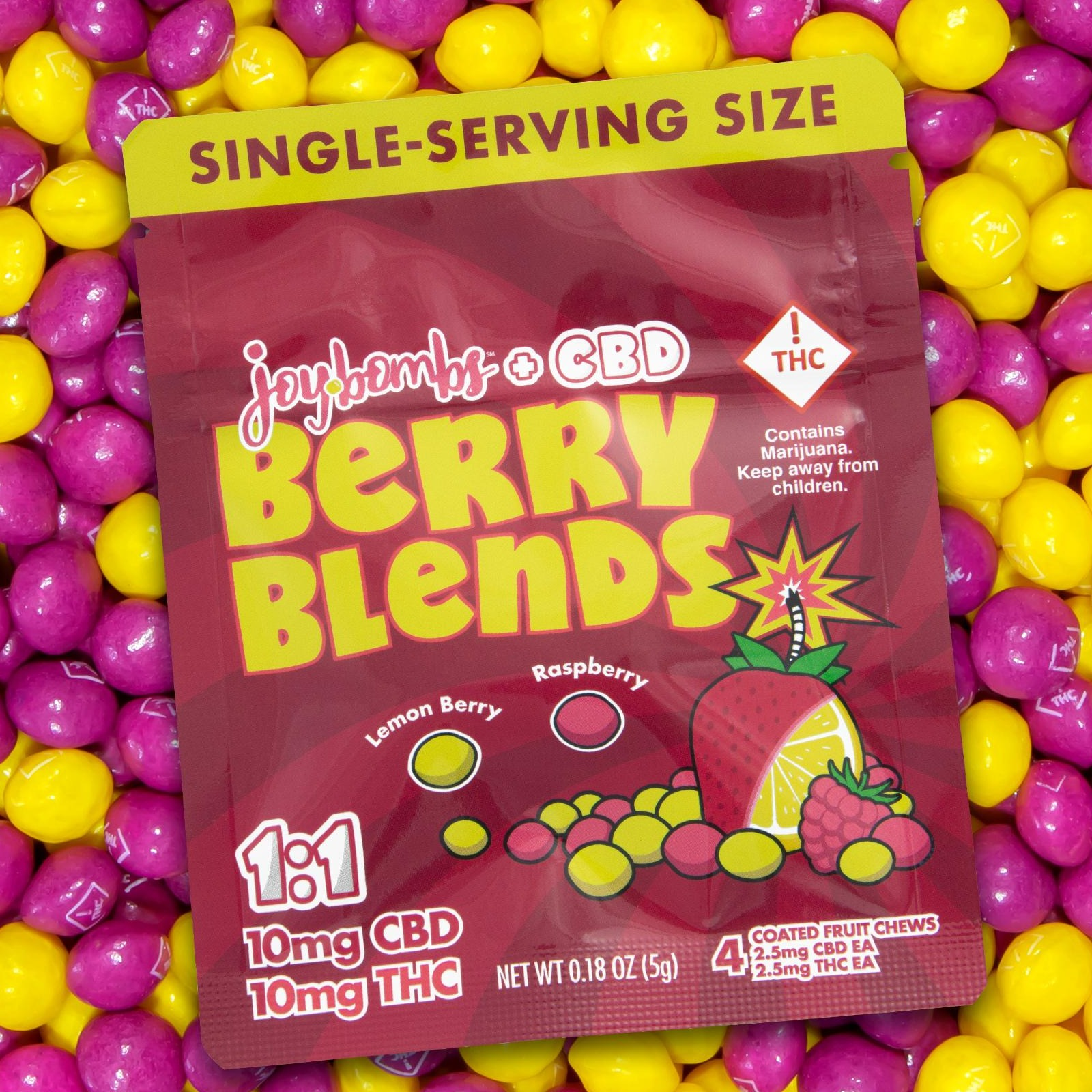 Photograph of product: Joy Bombs Berry Blaze SINGLE SERVE