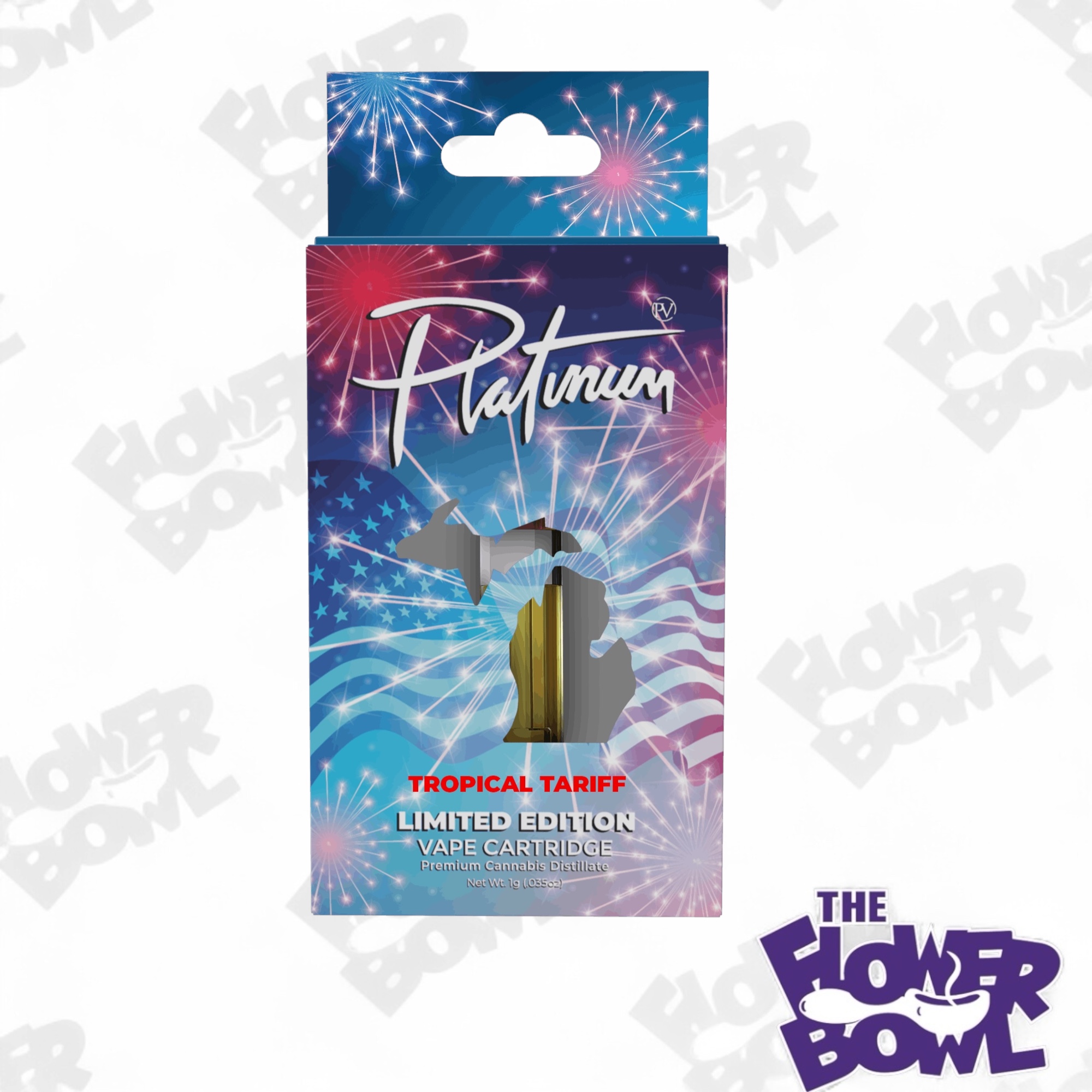 Photograph of product: AU PV: Tropical Tariff (Limited 4th of July) 1G Vape