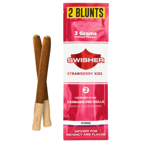Photograph of product: Swisher Strawberry Kiss Infused Blunt 2 Pack 3g