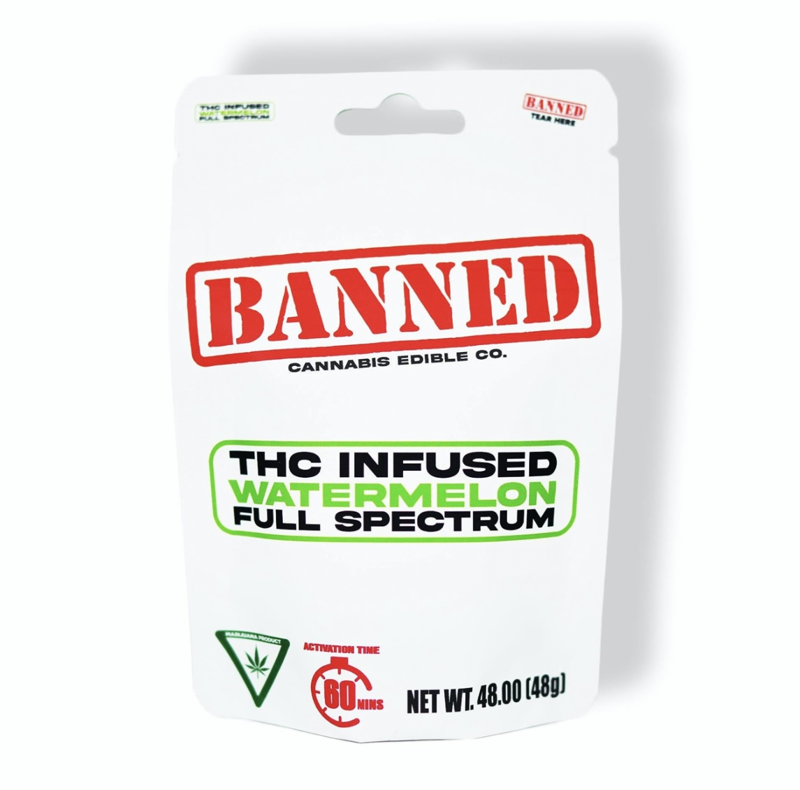 Photograph of product: Banned: Watermelon 200MG Gummies (4x50mg)