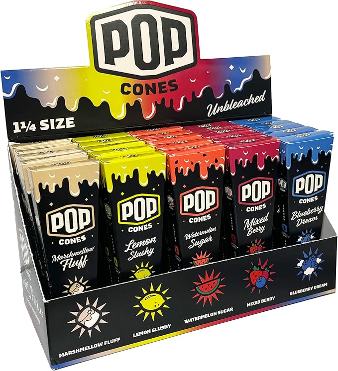 Photograph of product: Pop Cones | Assorted 2.0 Unbleached | 1 1/4 | 6 Pack | Accessory
