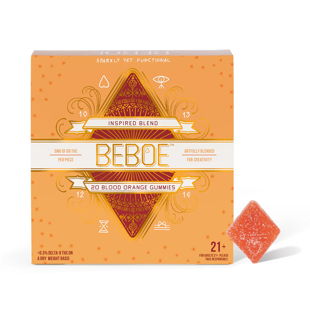 Photograph of product: Beboe - Blood Orange - Gummies - Oui'd - 100mg