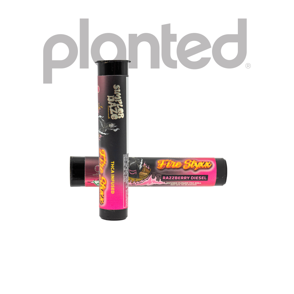 Photograph of product: Fire Styxx Razzberry Diesel Infused Pre-Roll 1G