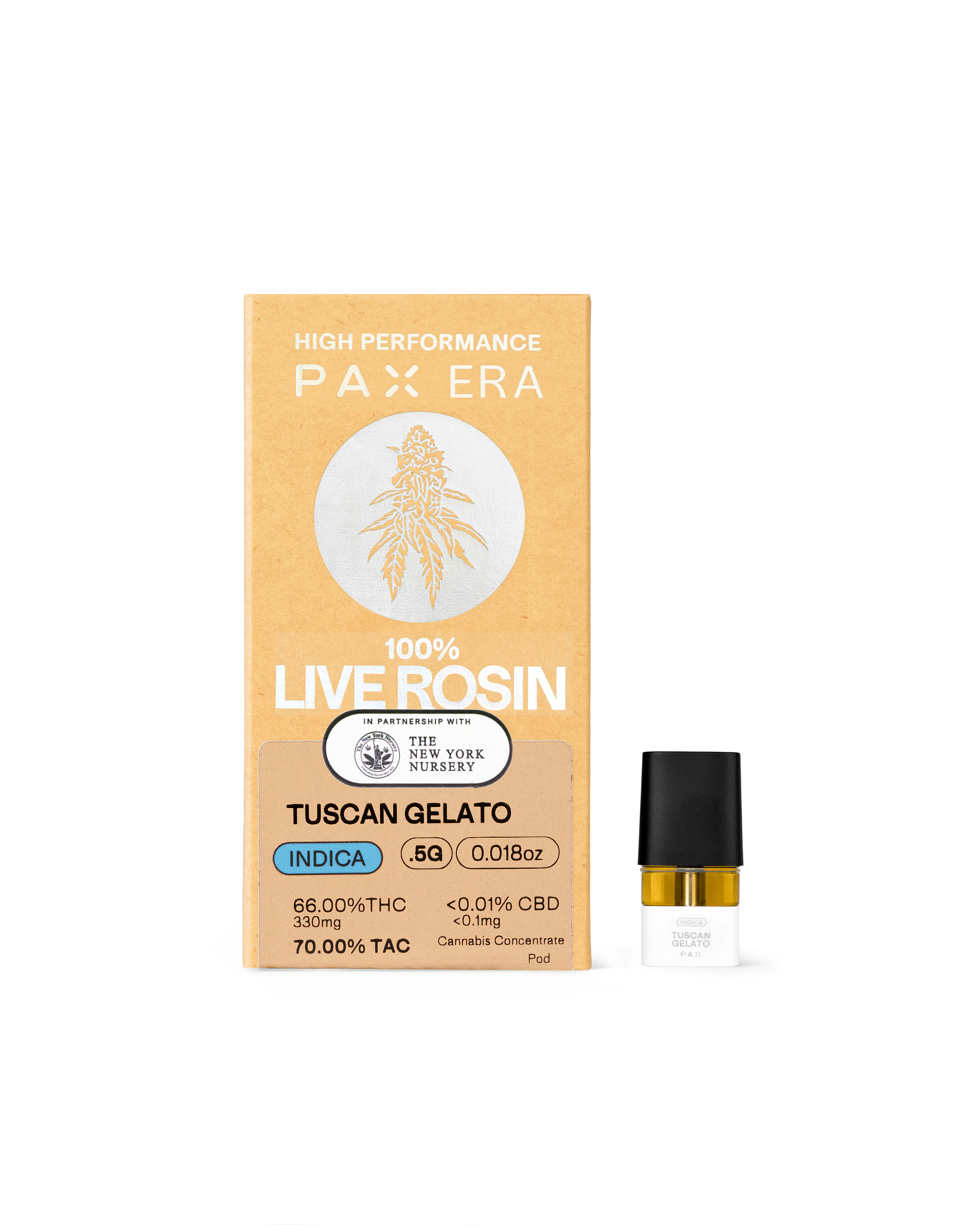 Photograph of product: 100% Live Rosin TUSCAN GELATO | .5 g Pod