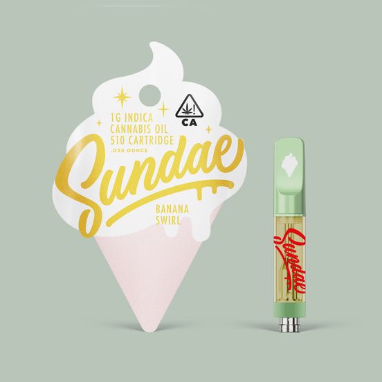 Photograph of product: Sundae - Banana Swirl Cartridge 1g - 