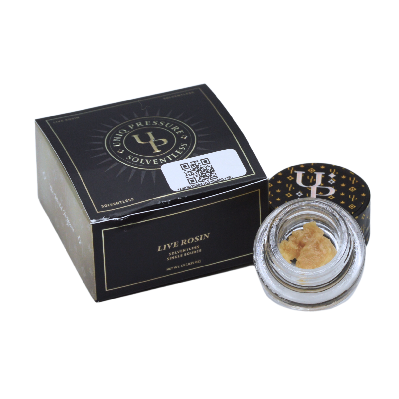 Photograph of product: Uniq | L.A. Kush Cake | 1g Live Rosin
