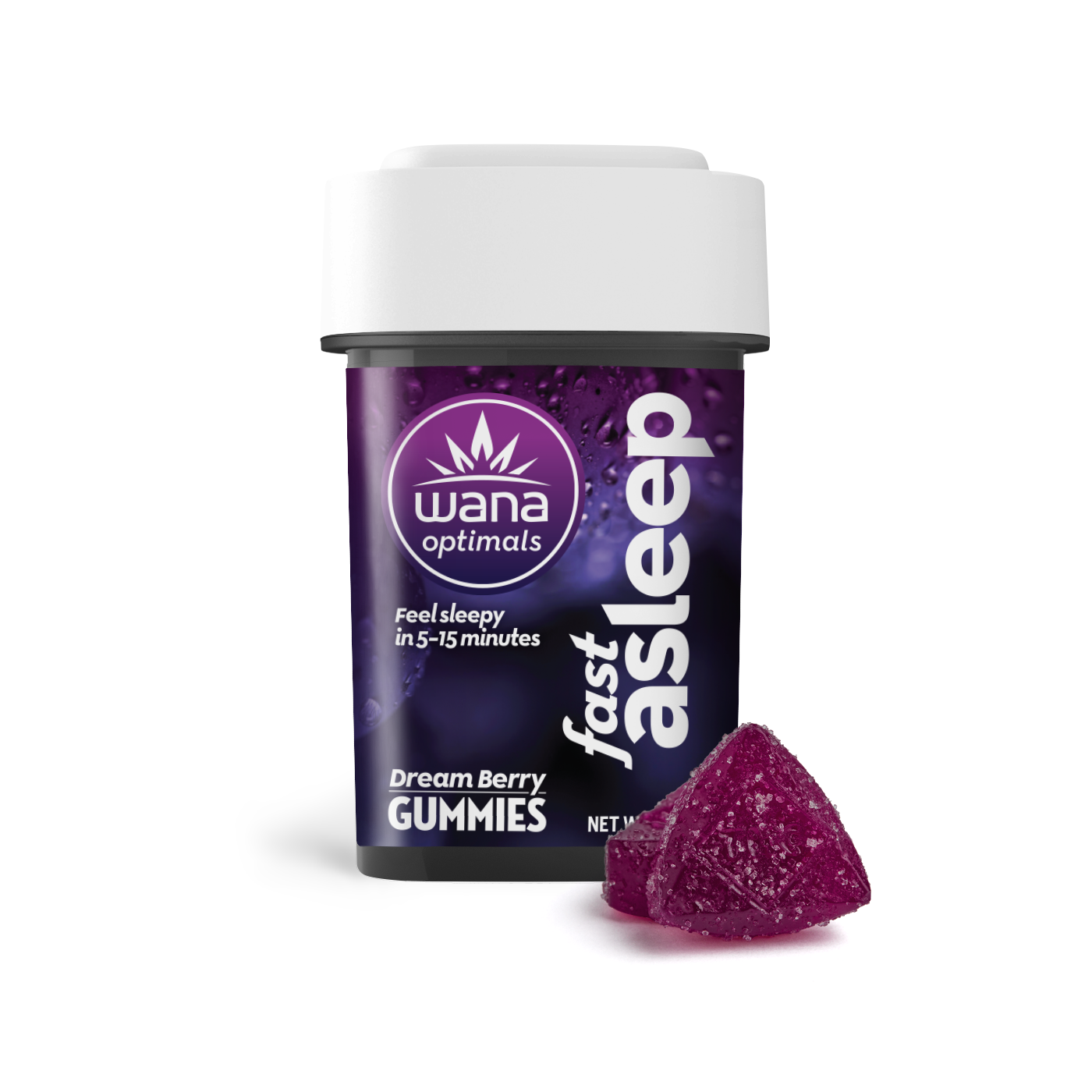 Photograph of product: 10-PACK 100MG 10:2:2:2:1 CBD/CBN/CBG/THC/MELATONIN DREAMBERRY FAST ACTING GUMMIES