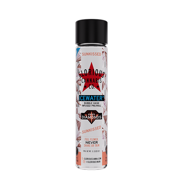 Photograph of product: Sunkissed Bubble au chocolat with Diamonds Infused Pre-Roll | 1G
