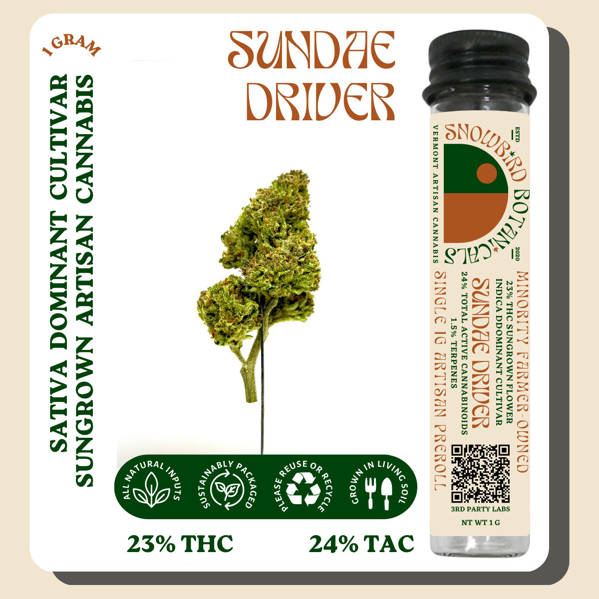 Photograph of product: Sundae Driver | 1g Pre-Roll