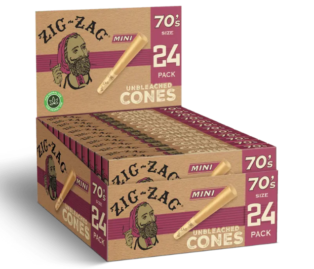 Photograph of product: Zig Zag | Unbleached | 8pk | Mini-Cones