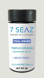 Photograph of Product: Apricot Kush Tidal Wave 5 Pack Pre rolls | Hybrid | 7 Seaz