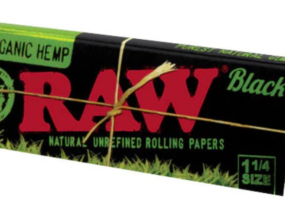 Photograph of product: Raw Organic Hemp | Vegan Gum - Black 1 1/4 Papers