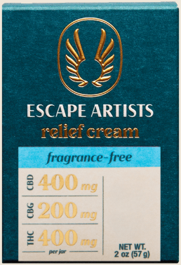 Photograph of product: 2:1:2 Escape Artist Relief Cream - Fragrance-free 400mg CBD/200mg CBG/400mg TH-oui
