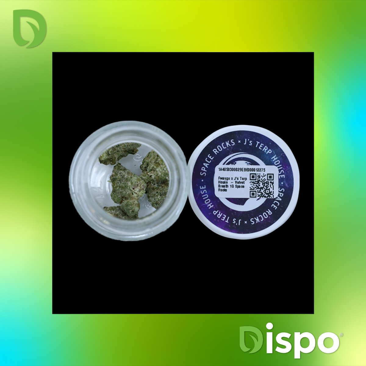 Photograph of product: Fwaygo x J's Terp House  - Velvet Breath 1G Space Rocks