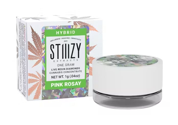 Photograph of product: STIIIZY PINK ROSAY LIVE RESIN DIAMONDS 1G