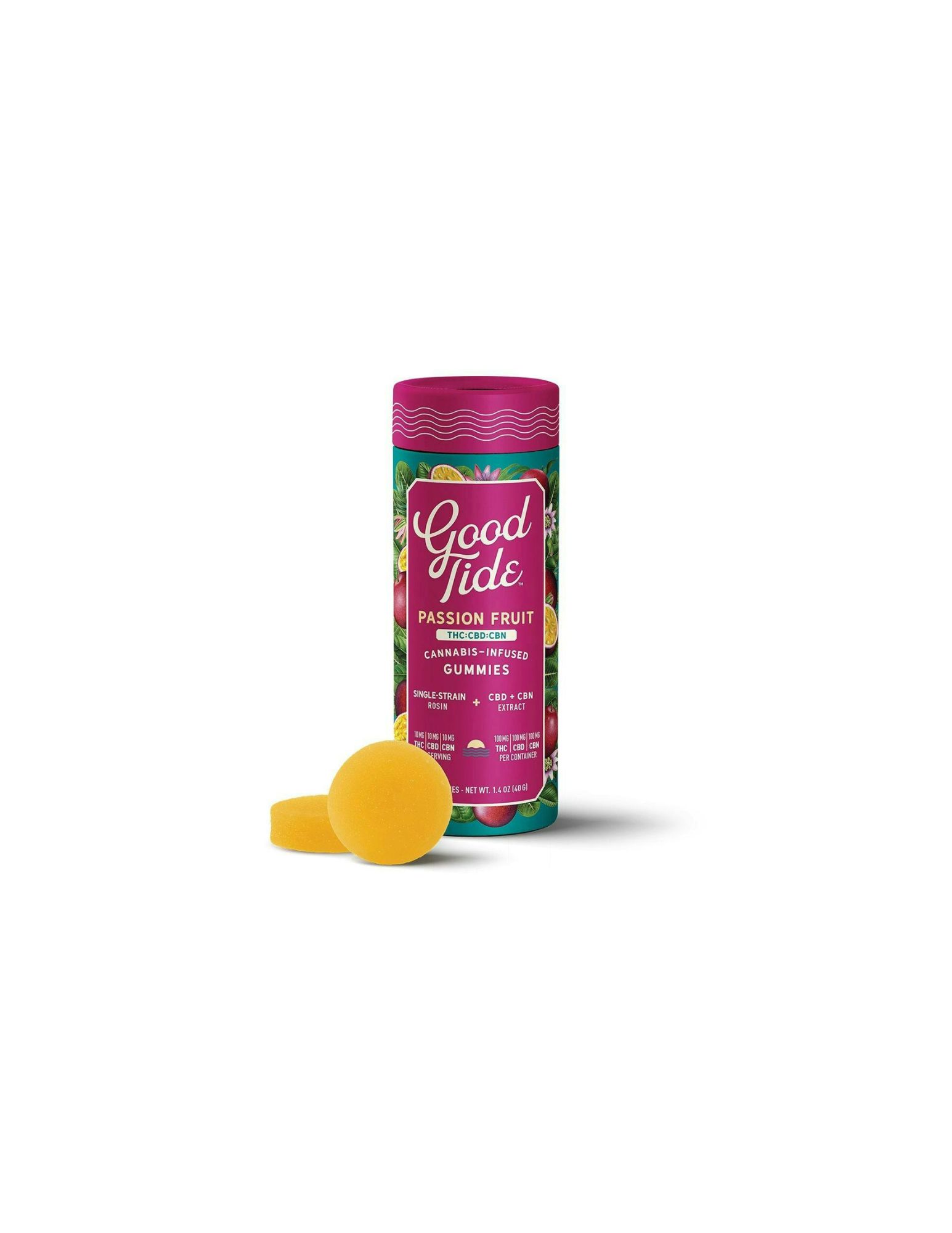 Photograph of product: Good Tide - Passion Fruit - 100mg TH-oui