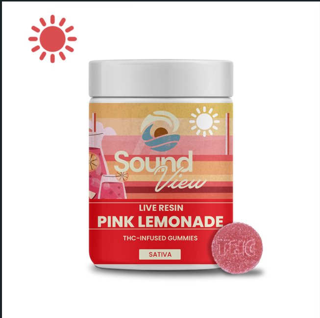 Photograph of product: Live Resin Pink Lemonade Gummies | T92.6mg | 00121 | 20pk