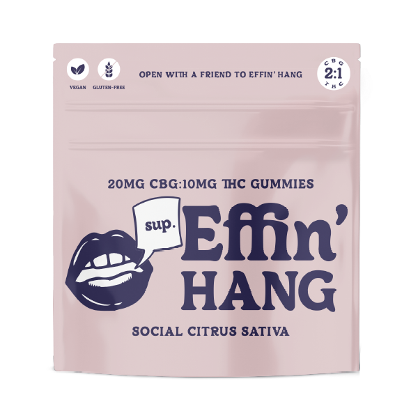Photograph of product: Social Citrus | Hang | Gummies | 2:1 CBG:TH-oui | 100MG