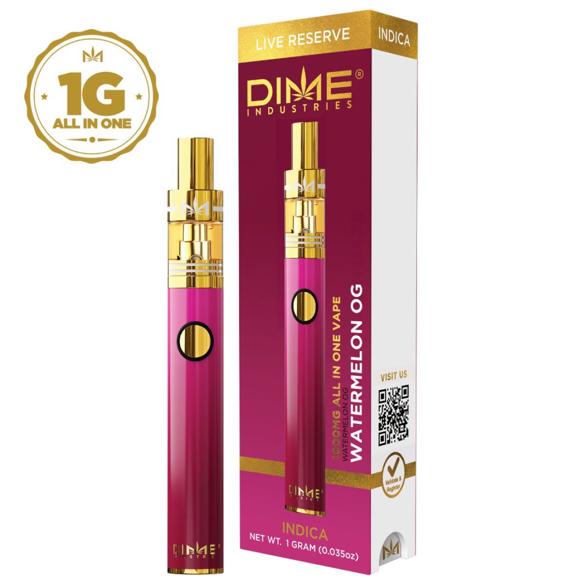 Photograph of product: Watermelon OG | Live Resin Disposable Vape