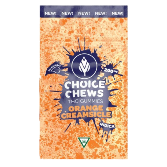 Photograph of product: 200mg Orange Creamsicle Oui'd Gummies - Choice Chews