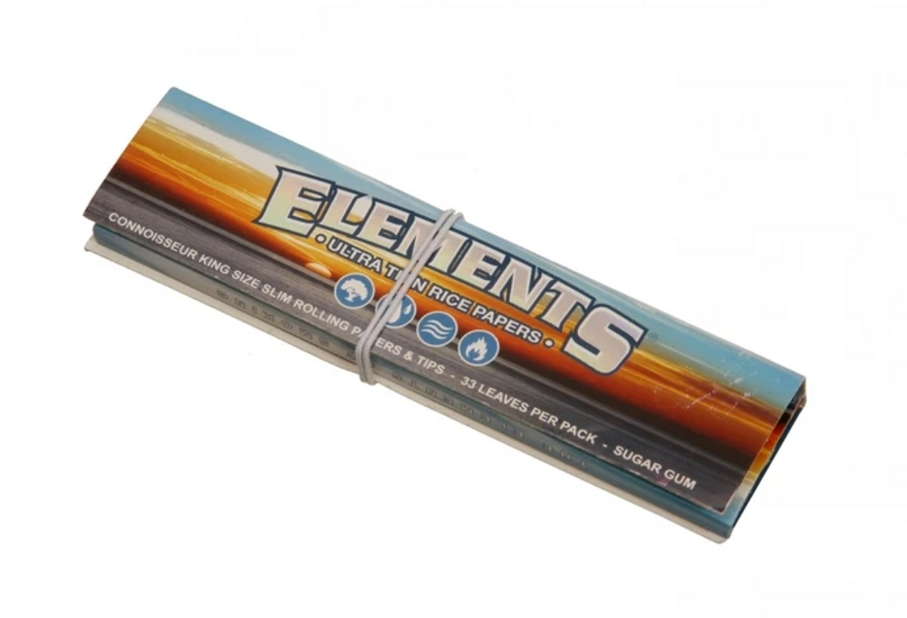Photograph of product: ELEMENTS ROLLING PAPERS WITH TIPS CONNOISSEUR KING SIZE SLIM 110MM