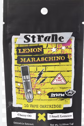 Photograph of product: *FEW LEFT* Lemon Maraschino [Live Distillate Cartridge]-1g || Strane