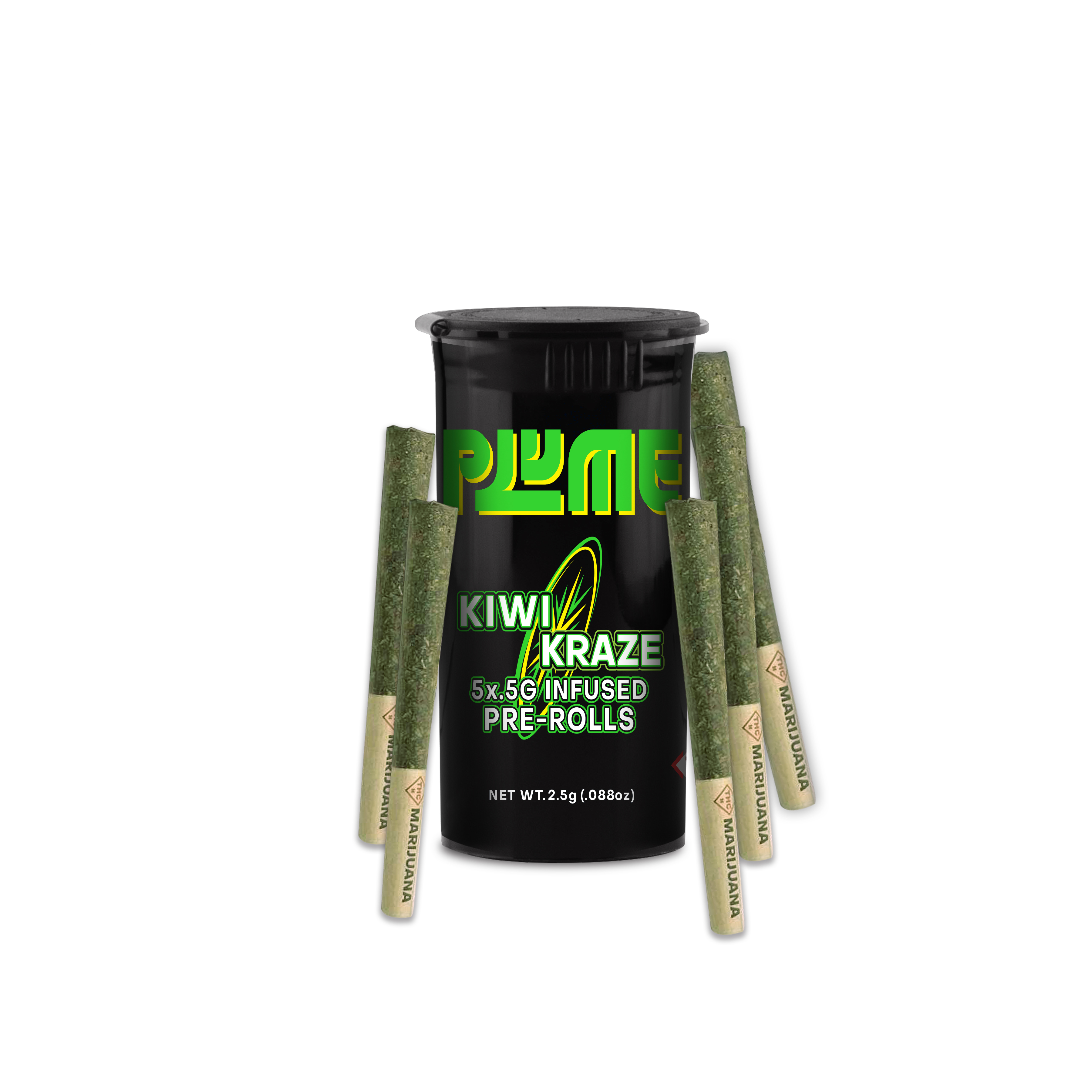 Photograph of product: Kiwi Kraze Infused Pre-Roll 5pk | 2.5g