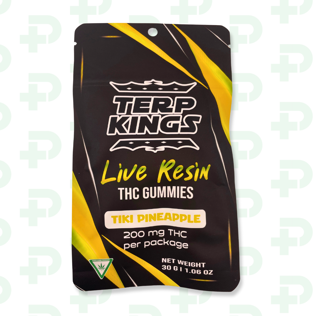 Photograph of product: Terp Kings 200mg Live Resin Gummies - Tiki Pineapple