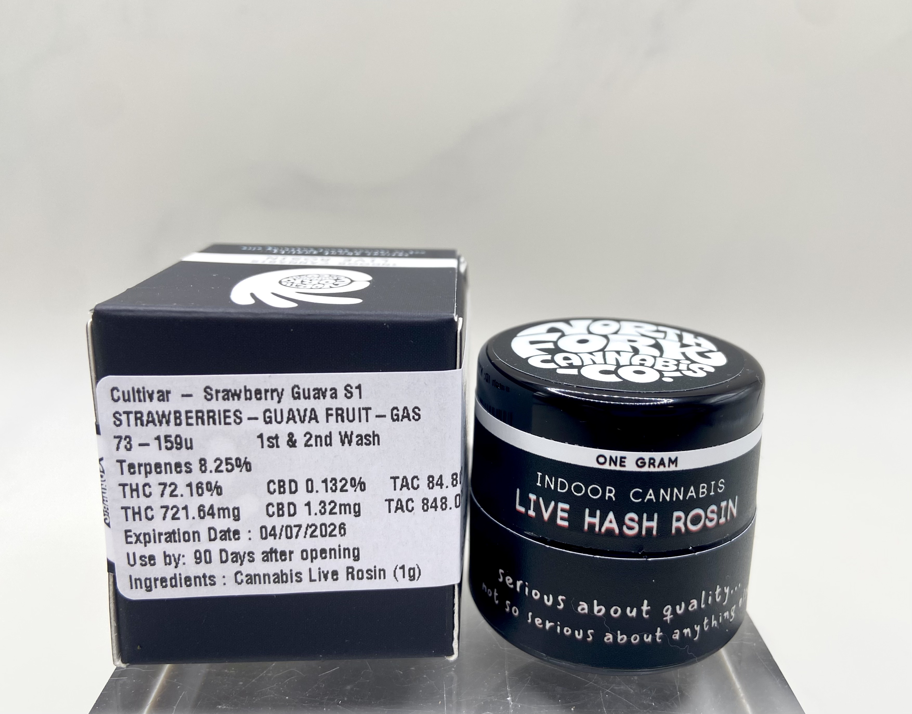 Photograph of Product: North Fork Canna Co - Strawberry Guava - Live Rosin