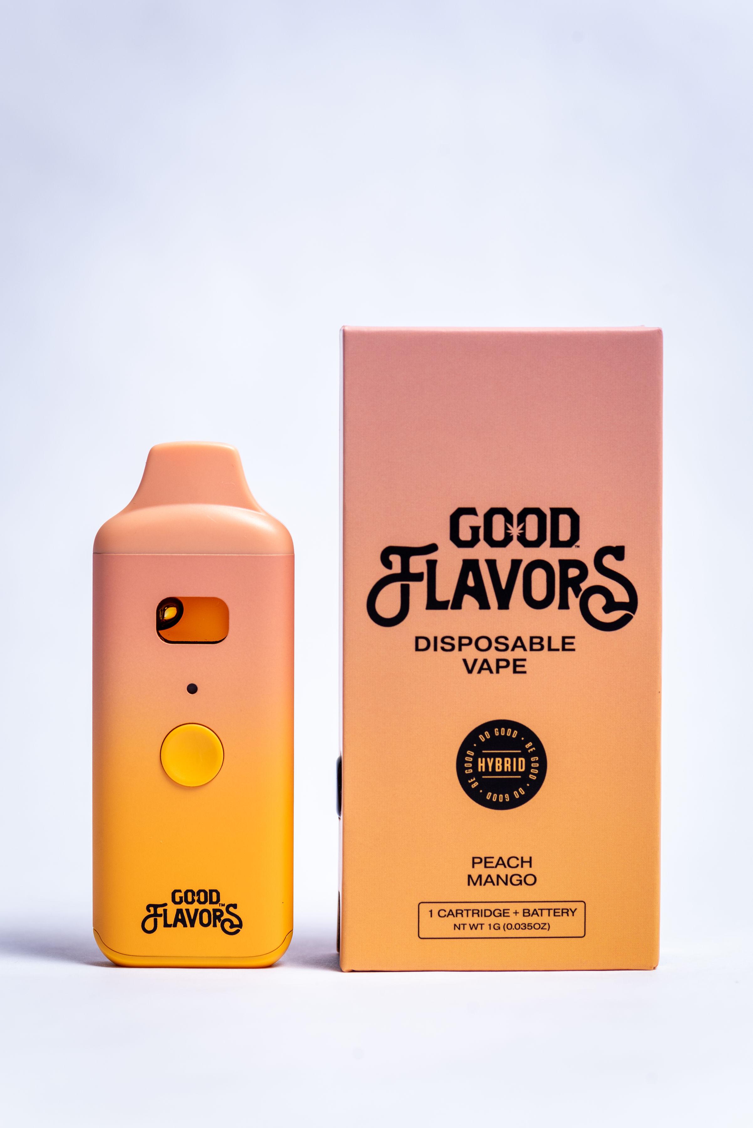 Photograph of product: Peach Mango 1g Disposable Cartridge