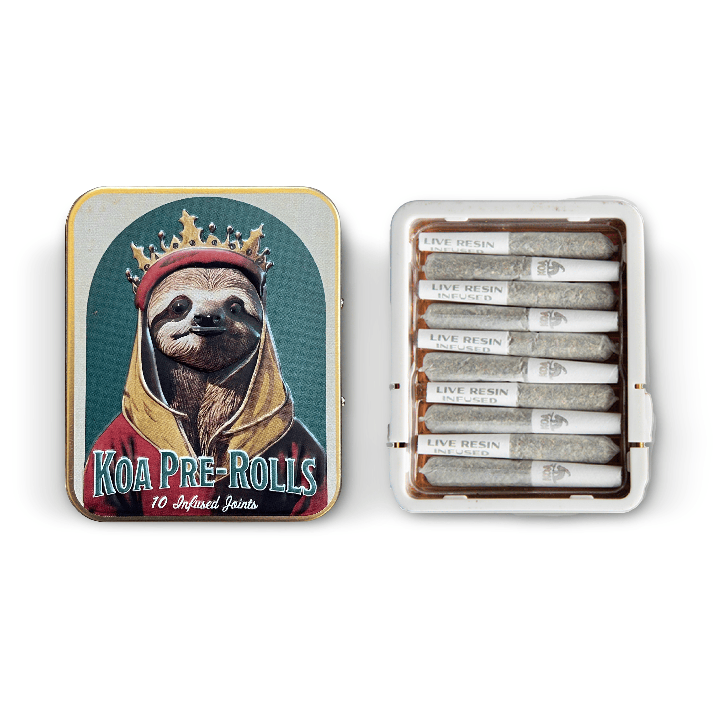 Photograph of product: KOA | Queen Of The South | Live Resin Infused Pre-Roll 10pk